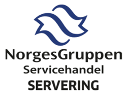 NorgesGruppen logo med tekst for servicehandel servering.